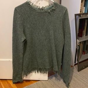 Catherine Andre fringed sweater, size large